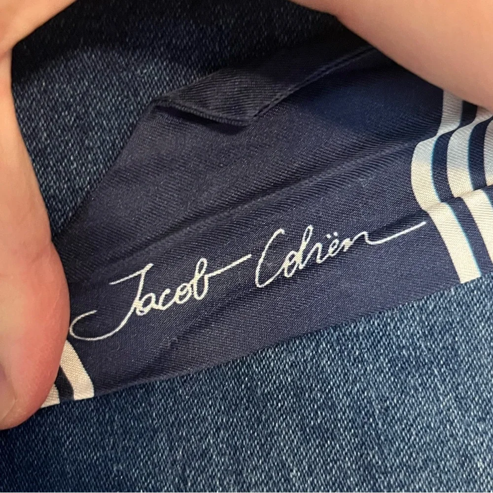 Jacob Cohen Women's Dark Blue Skinny Jeans with Striped Tie Belt - Picture 9 of 16